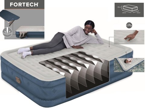 Bestway Dmuchany Materac dwuosobowy samopompujący 203x152x46cm 69075 Bestway Dmuchany Materac dwuosobowy samopompujący 203x152x46cm 69075