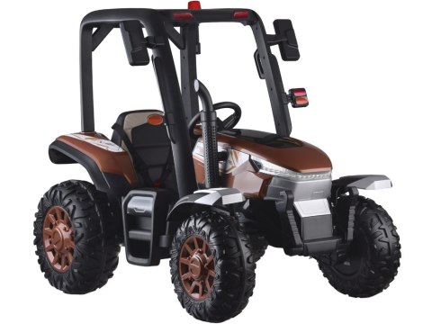 Duży Traktor z przyczepą 4x4+ pilot światło PA0266 brązowy Duży Traktor z przyczepą 4x4+ pilot światło PA0266 brązowy