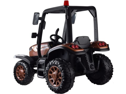 Duży Traktor z przyczepą 4x4+ pilot światło PA0266 brązowy Duży Traktor z przyczepą 4x4+ pilot światło PA0266 brązowy