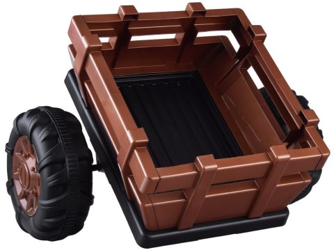 Duży Traktor z przyczepą 4x4+ pilot światło PA0266 brązowy Duży Traktor z przyczepą 4x4+ pilot światło PA0266 brązowy