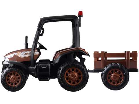 Duży Traktor z przyczepą 4x4+ pilot światło PA0266 brązowy Duży Traktor z przyczepą 4x4+ pilot światło PA0266 brązowy