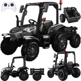 Duży Traktor z przyczepą 4x4+ pilot światło PA0266 czarny