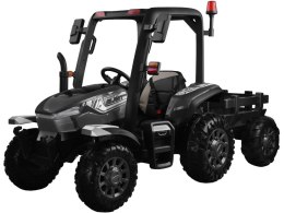 Duży Traktor z przyczepą 4x4+ pilot światło PA0266 czarny
