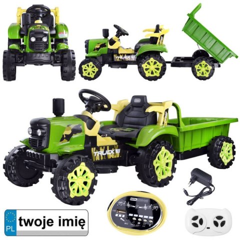Traktor z przyczepą na akumulator świeci PA0234 Traktor z przyczepą na akumulator świeci PA0234