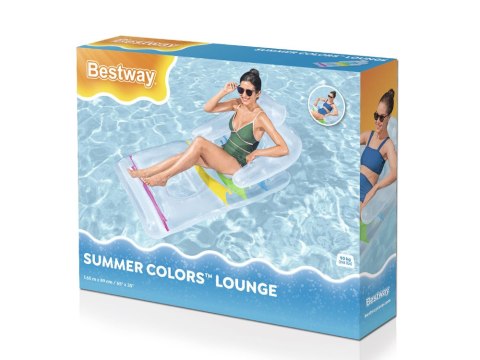 Bestway Dmuchany fotel Leżak Materac do wody z oparciem 165cm 90 kg 43011 Bestway Dmuchany fotel Leżak Materac do wody z oparciem 165cm 90 kg 43011