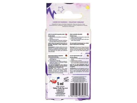 Tuban Tubi Glam lakier do paznokci dla dzieci fioletowy perłowy 5ml ZA5165 Tuban Tubi Glam lakier do paznokci dla dzieci fioletowy perłowy 5ml ZA5165