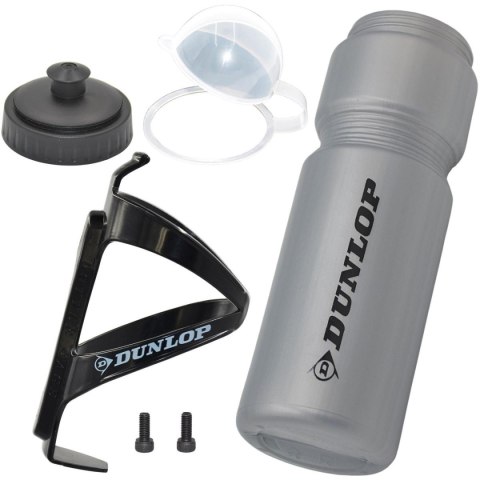 BIDON ROWEROWY DUNLOP 750ML Z KOSZYKIEM SREBRNY BIDON ROWEROWY DUNLOP 750ML Z KOSZYKIEM SREBRNY