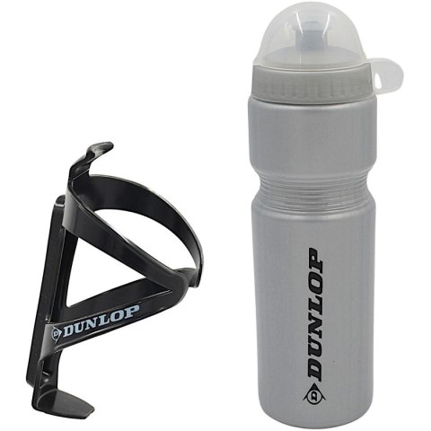 BIDON ROWEROWY DUNLOP 750ML Z KOSZYKIEM SREBRNY BIDON ROWEROWY DUNLOP 750ML Z KOSZYKIEM SREBRNY