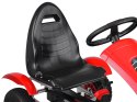 Czerwony sportowy GOKART na pedały dla dzieci do 50kg Pompowane koła SP0209 Czerwony sportowy GOKART na pedały dla dzieci do 50kg Pompowane koła SP0209