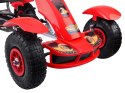 Czerwony sportowy GOKART na pedały dla dzieci do 50kg Pompowane koła SP0209 Czerwony sportowy GOKART na pedały dla dzieci do 50kg Pompowane koła SP0209