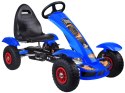 Niebieski sportowy GOKART na pedały dla dzieci 50kg Pompowane koła SP0209 Niebieski sportowy GOKART na pedały dla dzieci 50kg Pompowane koła SP0209