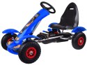 Niebieski sportowy GOKART na pedały dla dzieci 50kg Pompowane koła SP0209 Niebieski sportowy GOKART na pedały dla dzieci 50kg Pompowane koła SP0209