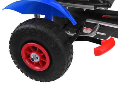 Niebieski sportowy GOKART na pedały dla dzieci 50kg Pompowane koła SP0209 Niebieski sportowy GOKART na pedały dla dzieci 50kg Pompowane koła SP0209