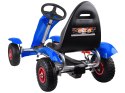 Niebieski sportowy GOKART na pedały dla dzieci 50kg Pompowane koła SP0209 Niebieski sportowy GOKART na pedały dla dzieci 50kg Pompowane koła SP0209