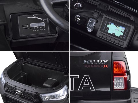 Auto na akumulator duża Toyota Hilux 2osoby PA0250 czarny Auto na akumulator duża Toyota Hilux 2osoby PA0250 czarny