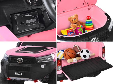 Auto na akumulator duża Toyota Hilux 2osoby PA0250 różowy Auto na akumulator duża Toyota Hilux 2osoby PA0250 różowy