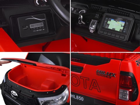 Auto na akumulator duża Toyota Hilux 2osoby PA0250 czerwony Auto na akumulator duża Toyota Hilux 2osoby PA0250 czerwony