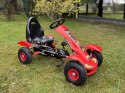 Czerwony sportowy GOKART na pedały dla dzieci do 50kg Pompowane koła SP0209 Czerwony sportowy GOKART na pedały dla dzieci do 50kg Pompowane koła SP0209
