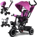 Rowerek trójkołowy Tiny Bike 3w1 różowy z daszkiem SP0650 Rowerek trójkołowy Tiny Bike 3w1 różowy z daszkiem SP0650