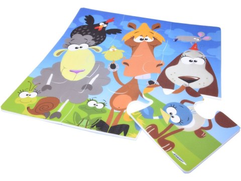 Puzzle piankowe ZWIERZĘTA Kolorowa mata dla niemowląt 90x90cm ZA3151 Puzzle piankowe ZWIERZĘTA Kolorowa mata dla niemowląt 90x90cm ZA3151