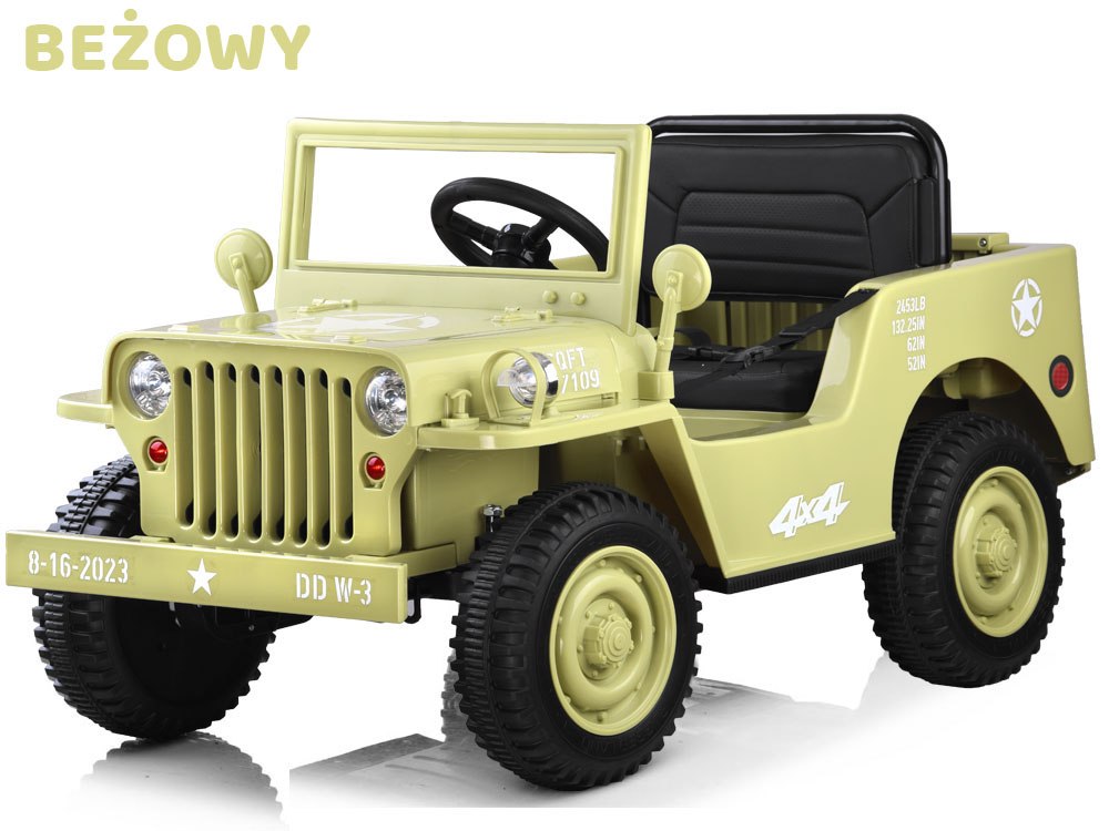 czarny jeep willys na akumulator